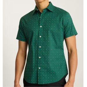 NWOT Bonobos Riviera Short Sleeve Shirt (Reg Med Slim, Jade Paisley Floral)